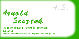 arnold sesztak business card