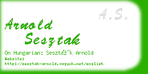 arnold sesztak business card